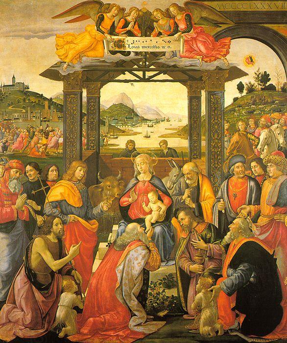 Domenico Ghirlandaio Adoration of the Magi   qq China oil painting art